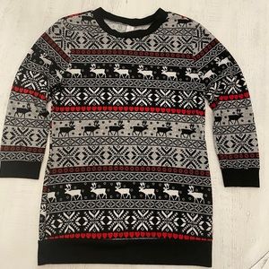 🎄No Boundaries Nordic Reindeer Lightweight Sweatshirt Sweater Top Size M 7-9